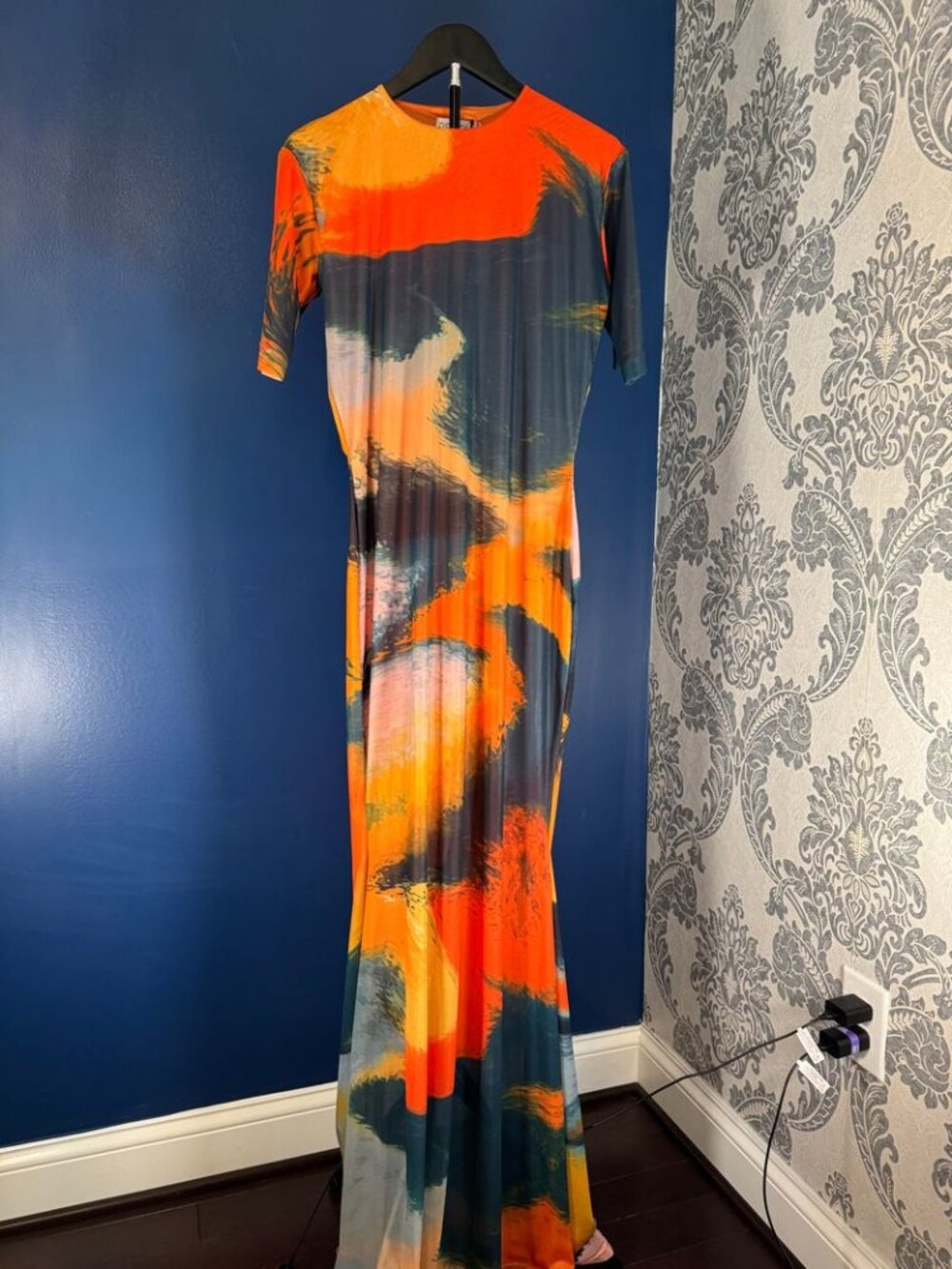 Rendoll LAVA Print Dress Orange Print